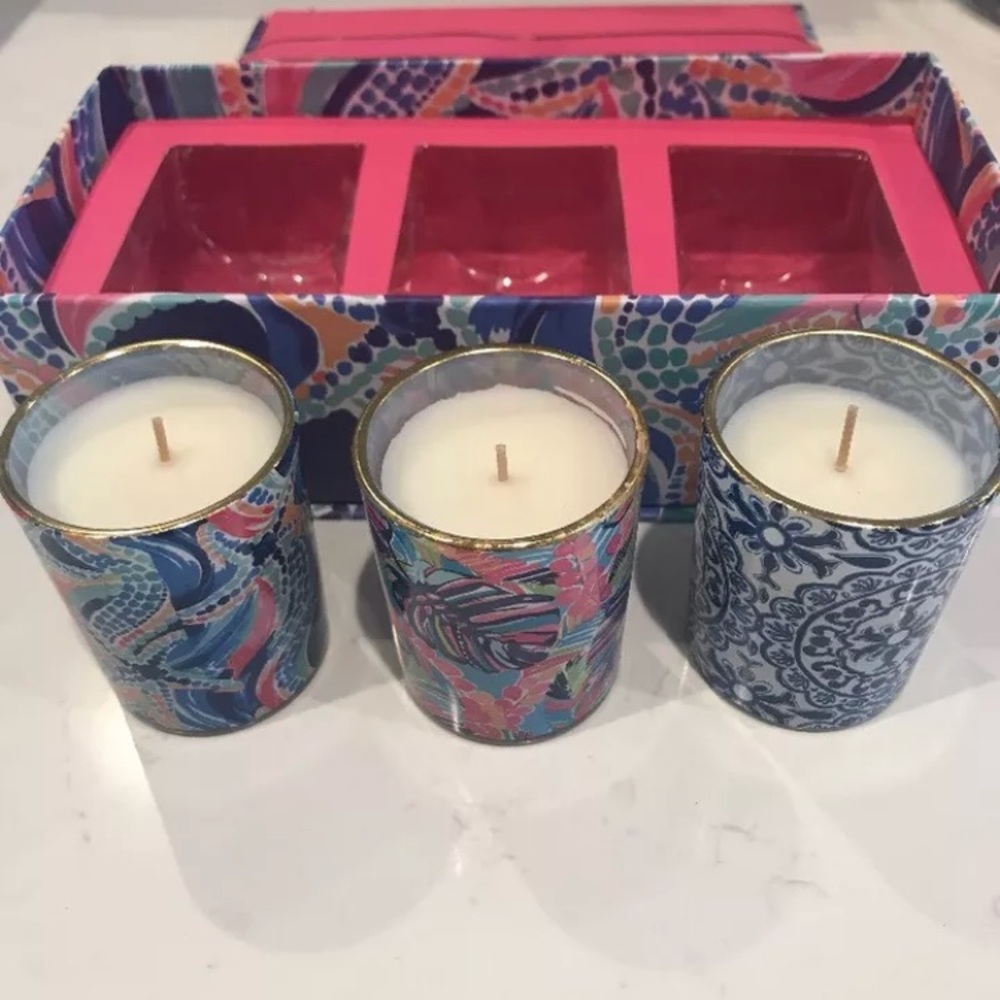 Lilly Pulitzer Scented Candle Set of 3 Brand New